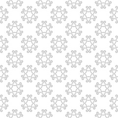 Gray floral seamless pattern on white background