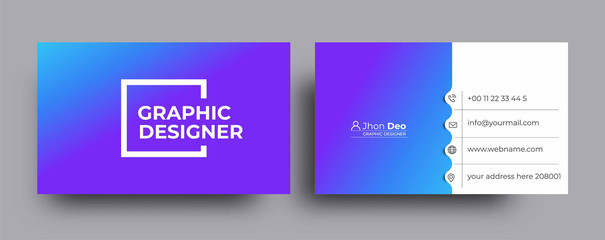 Fototapeta premium Modern Business Card - Creative and Clean Business Card Template.