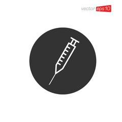 Syringe Medical Icon Design Vector