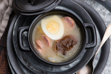 The sour soup made of rye flour