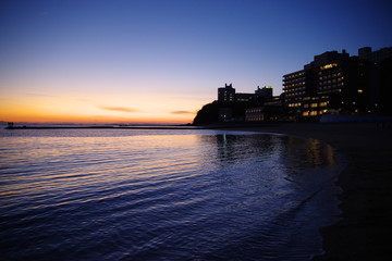 Obraz premium 観光地の夕暮れ