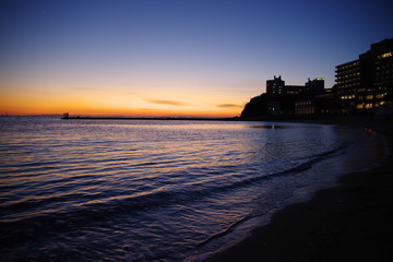 観光地の夕暮れ