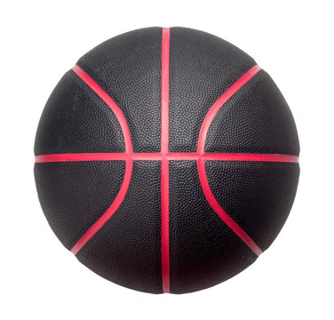 Black Basketball Isolated On White Background.