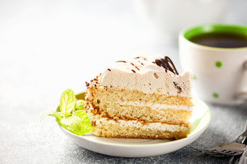 Cake with cream