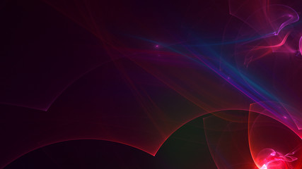 3D rendering abstract red fractal light background