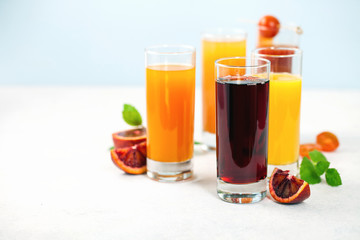 Various vegetable and fruit juice