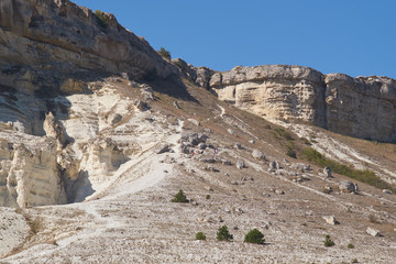 Fototapeta premium Ak-Kaya White rock on the Crimean peninsula.