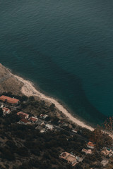 Sea shore, view from the mountain