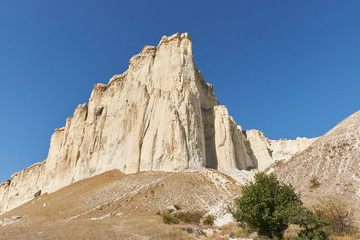 Fototapeta na wymiar Ak-Kaya White rock on the Crimean peninsula.