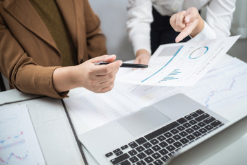 Business financial team meeting in conference room.