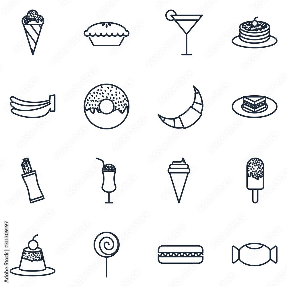 Aufkleber desert set icon template color editable. desert pack symbol vector sign isolated on white background