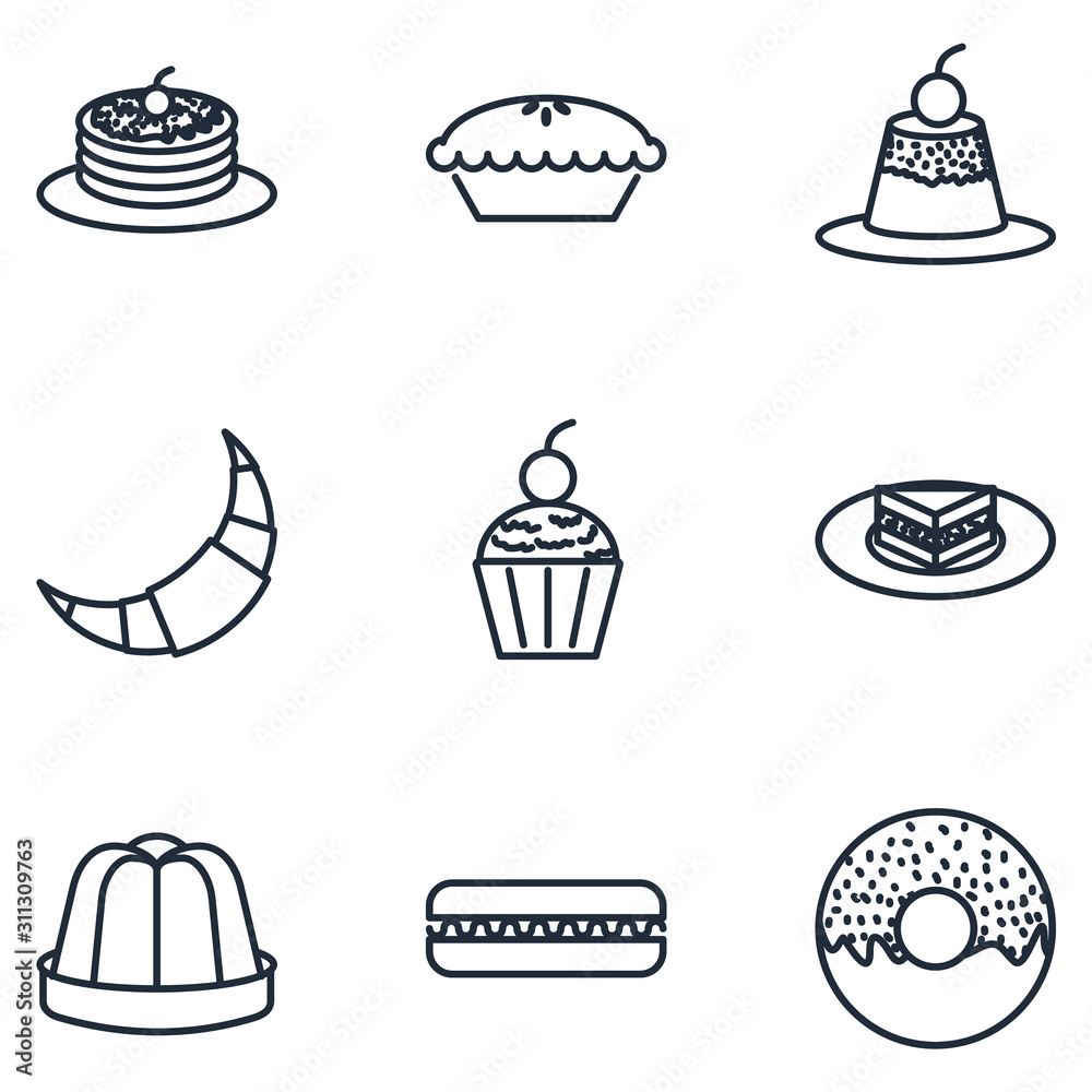 Aufkleber desert set icon template color editable. desert pack symbol vector sign isolated on white background