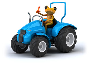 Fun frog- 3D Illustration