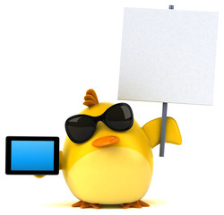 Yellow bird - 3D Illustration