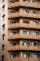 Fototapeta na wymiar Exterior of residential building in Osaka city