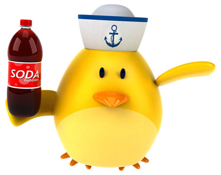 recommend clip art: Yellow bird - 3D Illustration