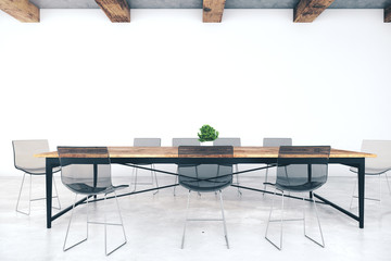 Minimalistic conference room interior