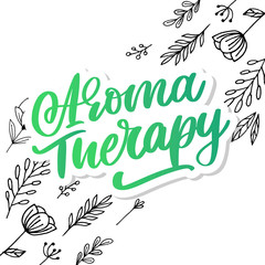 Aroma therapy letter for luxury lifestyle design. Alternative medicine. Healthy lifestyle concept. Organic sign.