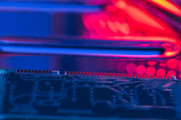 computer random access memory (RAM)  close up