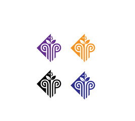 Ephesus / Greek Logo Designs colorful, Virgin Mary Ephesus Logo Designs Orange  