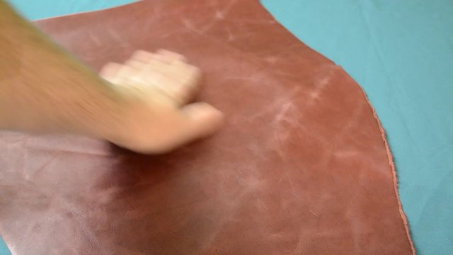Pull up leather close up video footage