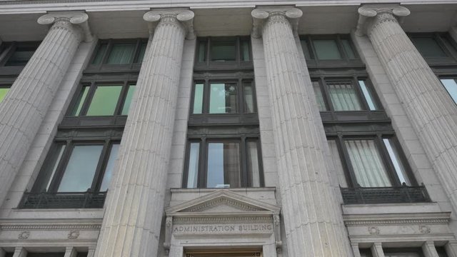 The Administrative building for The Church of Jesus Christ of Latter-day Saints, often informally known as the LDS Church or Mormon Church in downtown Salt Lake City. 4k24p.