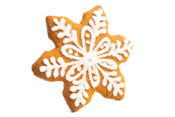 christmas gingerbread cookie isolated