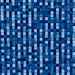 Fototapeta premium 3d rendering abstract image of cubes background toned in trendy Classic Blue color of the Year 2020