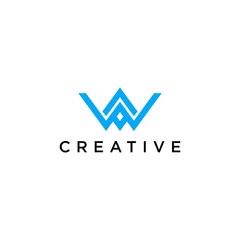 W logo creative premium