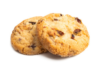 cookies with chocolate drops Isolated