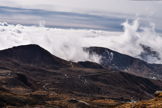 Nathang Valley mountain view