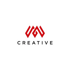 M logo creative premium