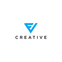v and f logo creative premium