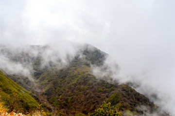 rainbow in mountains