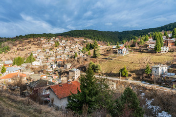 Fototapeta na wymiar Sitovo village in Rhodope mountain, Bulgaria
