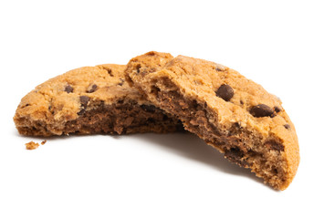 cookies with chocolate drops Isolated