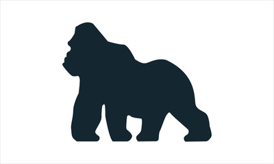 Obraz premium Gorilla icon for wildlife and jungle-themed designs