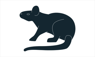 Cute mouse icon for forest and wildlife designs