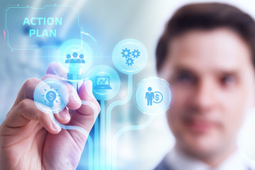Business, Technology, Internet and network concept. Concept meaning proposed strategy or course of...