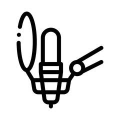 Microphone Host Device Icon Vector. Outline Microphone Host Device Sign. Isolated Contour Symbol Illustration