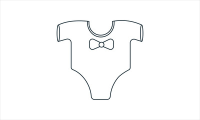 Baby suit icon for infant clothing and fashion