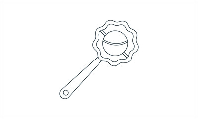 Baby rattle icon for infant toys and entertainment