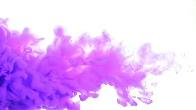 Abstract ink paint motion flow splash design, isolated.