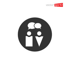 Talking People Icon Design Illustration