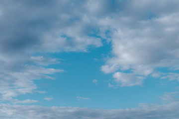 The large blue sky with clouds texture background