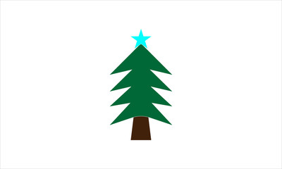 Christmas tree icon xmas symbol outline design vector image