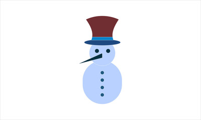 Snowman icon for Christmas and winter decorations