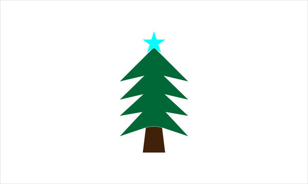 Christmas tree icon xmas symbol outline design vector image