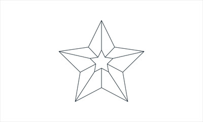 Obraz premium Christmas star icon vector image