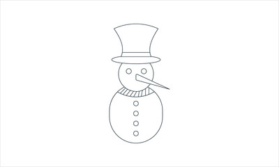 Snowman icon for winter and holiday themes